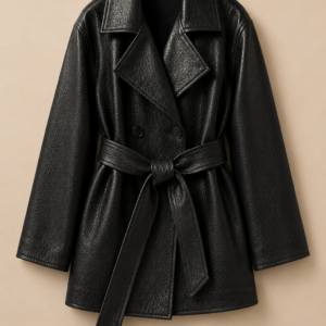 Płaszcz Noir Leather – czarny