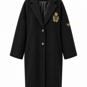 Czarny płaszcz oversize Royal