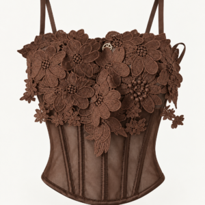 Gorset Floral B czekoladowy