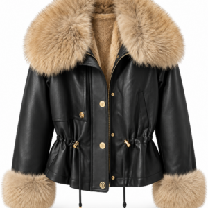 Kurtka Black Fur Gold
